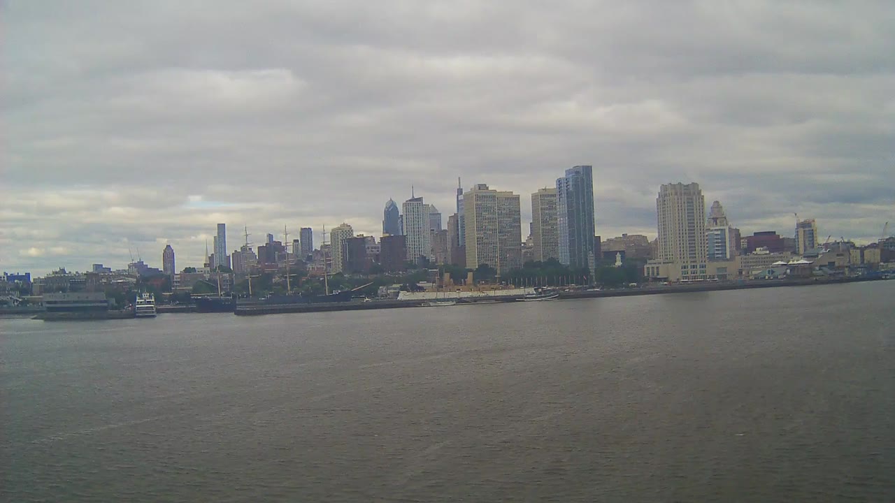 Battleship New Jersey View of Philadelphia Skyline — Camden, NJ live camera thumbnail