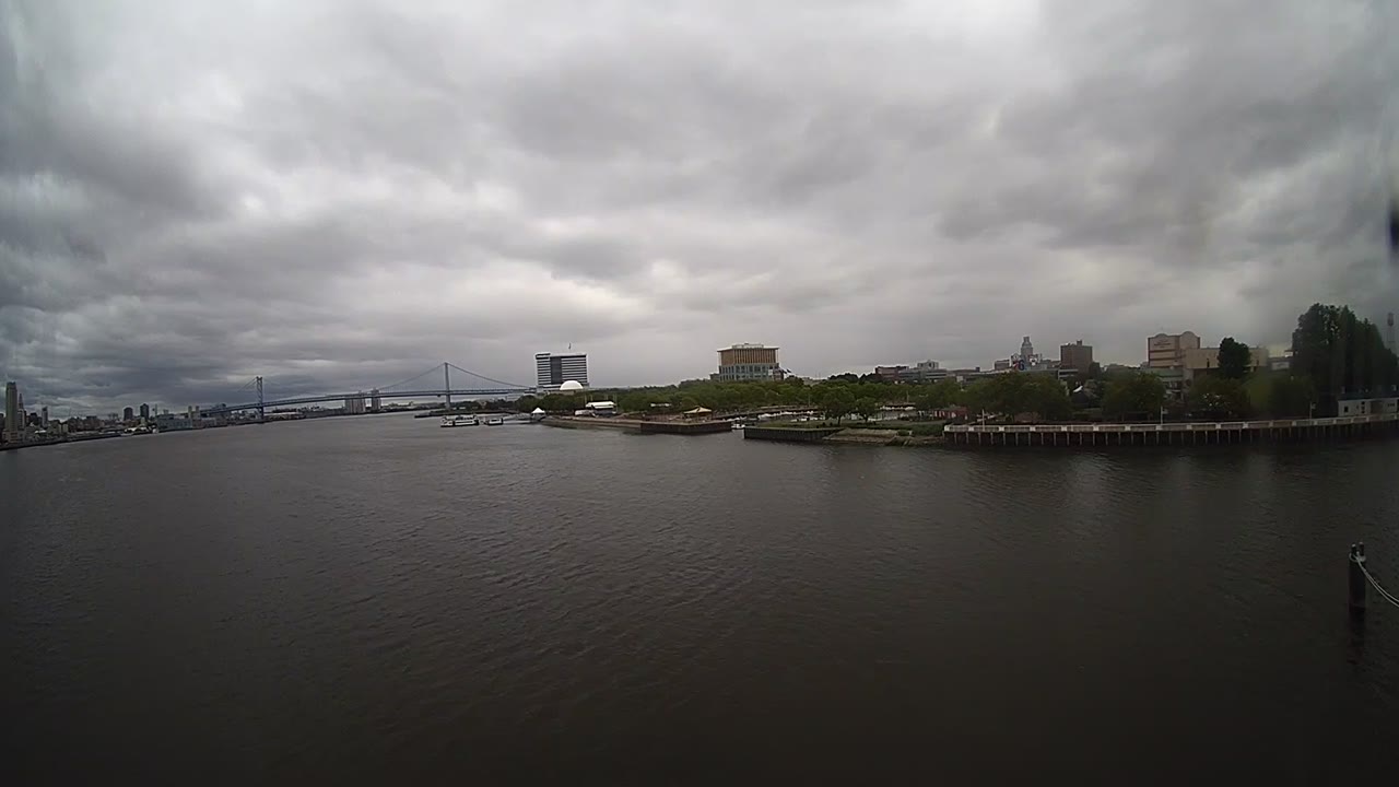 Battleship New Jersey – Ben Franklin Bridge & Camden Skyline — Camden, NJ live camera thumbnail