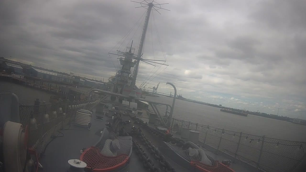 Battleship New Jersey – Bridge View from Bow — Camden, NJ live camera thumbnail