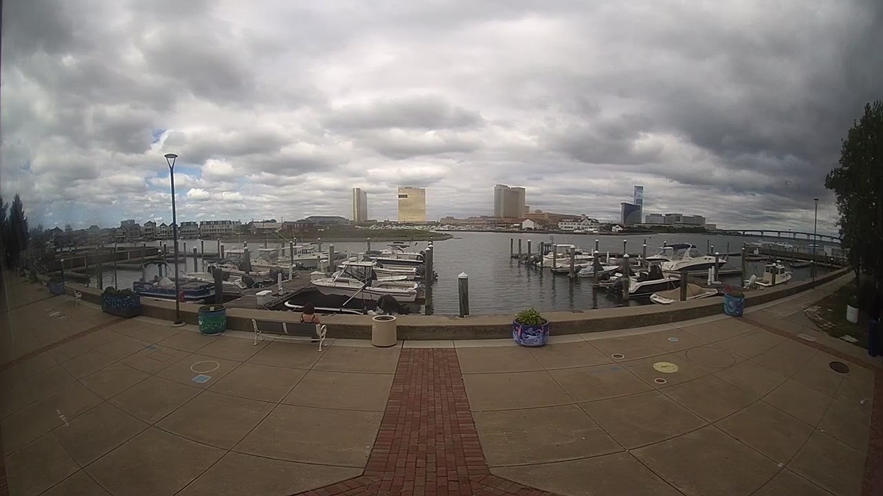 AC Aquarium Gardners Basin Casino Pano View — Atlantic City, NJ live camera thumbnail